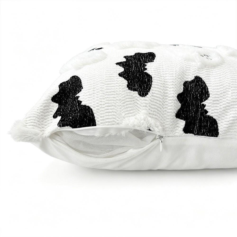 Halloween Throw Pillow Cover Ghost Black Bat Cushion Covers Soft Stuffed Pillow Case  Holiday Decor