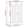 VidaXL Shoe Cabinet VIGO White 60x35x96 Cm Solid Pine Wood 353167