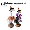 Lawn Decoration Goose Outfit 1 Set Halloween Outfit, Festive Clothes with Pumpkin Spider Pointed 23-inch Costume Hat, Porch for 23 Inch Statue Outdoor