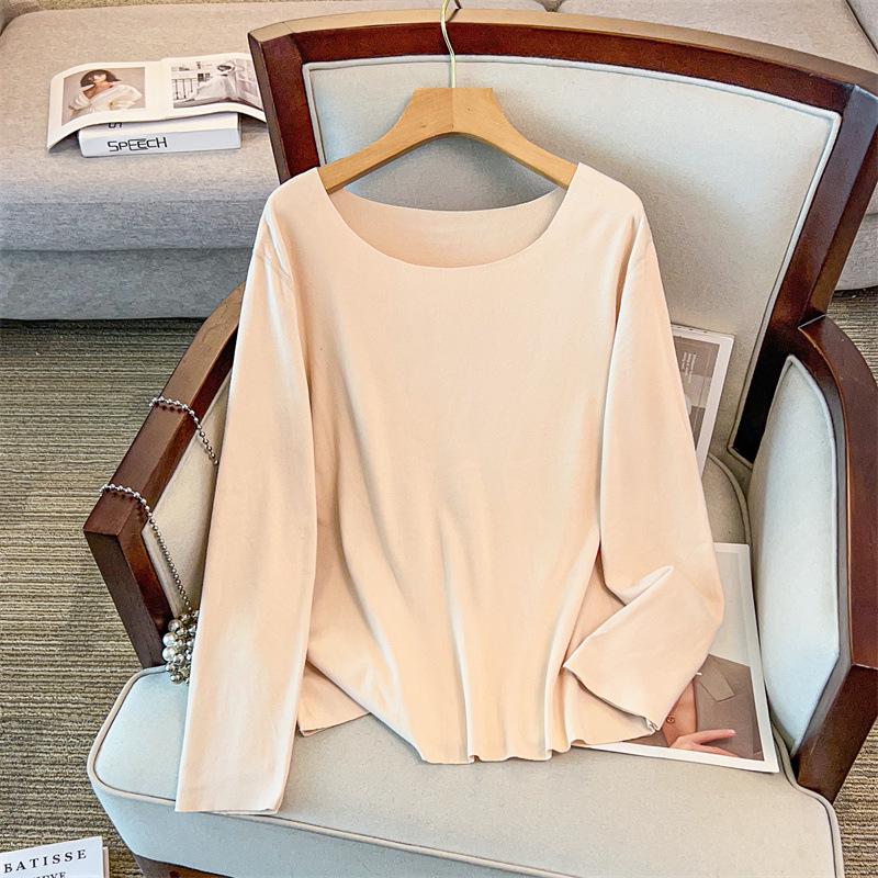 Seamless Double-Sided Thermal Fleece Base Layer Top for Plus-Size Women, Extra Large (200/300 Jin)