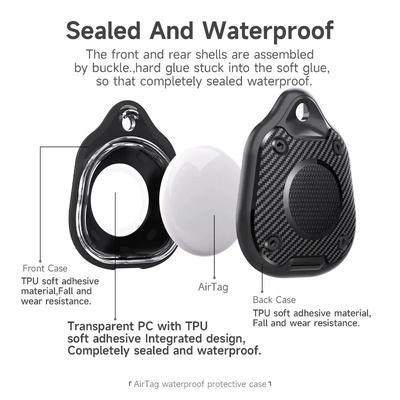 Compact Waterproof AirTag Case for Apple Position Tracker Airtag Key Pet Three Protective Cover Durable and Portable Design