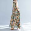 Long Skirt Summer New Sleeveless Round Neck Printed Mid Length Dress