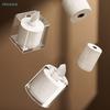 Acrylic Roll Tissue Holder - Clear Squareround Tissue Dispenser For Home Living Room (Decorative  Dustproof)