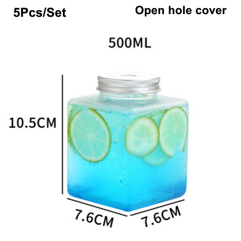 500ml Portable Fruit Juice Cold Brewed Tea Bottle Transparent Plastic Beverage Bottle Disposable Milk Tea Bottle