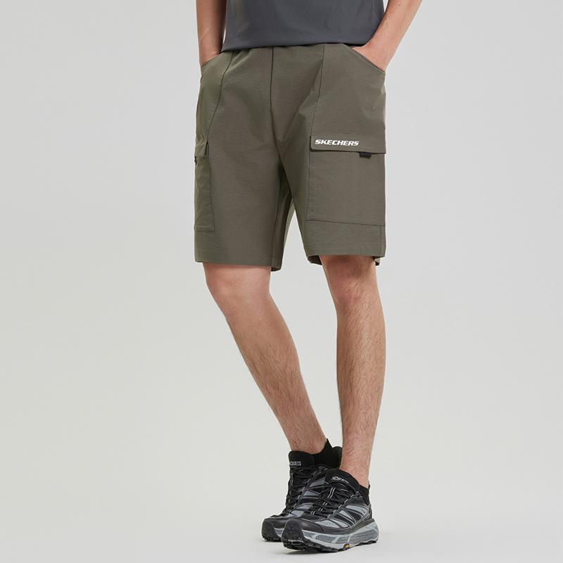 Skechers Quick-Drying Casual Sports Loose Breathable Skin-Friendly Commuter Outdoor Cargo Shorts Unisex shorts Sage-Green P225U127-04X9
