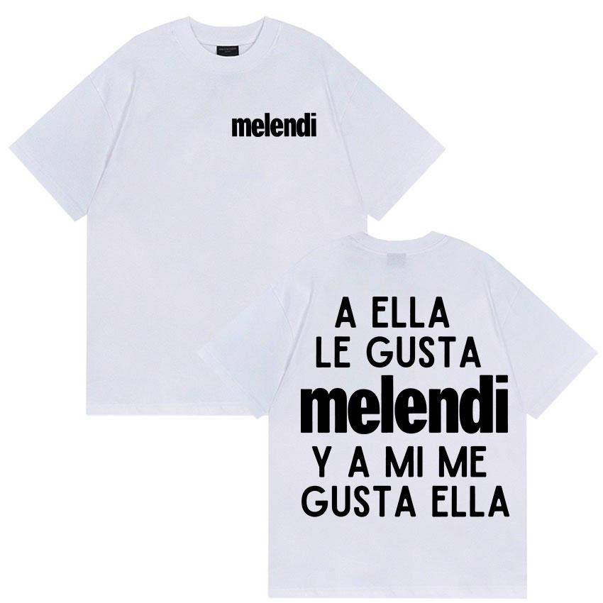Rapper Melendi AELLALE GUSTA 2025 Album Print T Shirt Men Women Casual Fashion Pure Cotton Short Sleeve Tops T-shirts Streetwear