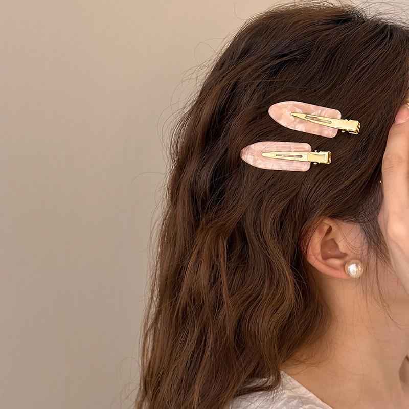 2pcs/set No Bend Hair Clips for Women Girls Acrylic Hair Styling No Crease Curl Small Pin Bang Seamless Barrettes Accessories