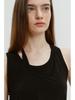 Deonseuteu Layered Sleeveless Top Black_Udts4B230Bk