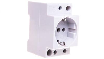Prise modulaire 2P+T 16A 250V Schuko pour rail Z-SD230 266875