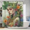Exotic Floral Fairy Shower Curtain - Waterproof, Mildew-Resistant, Machine Washable For Fantasy Bathroom Decor