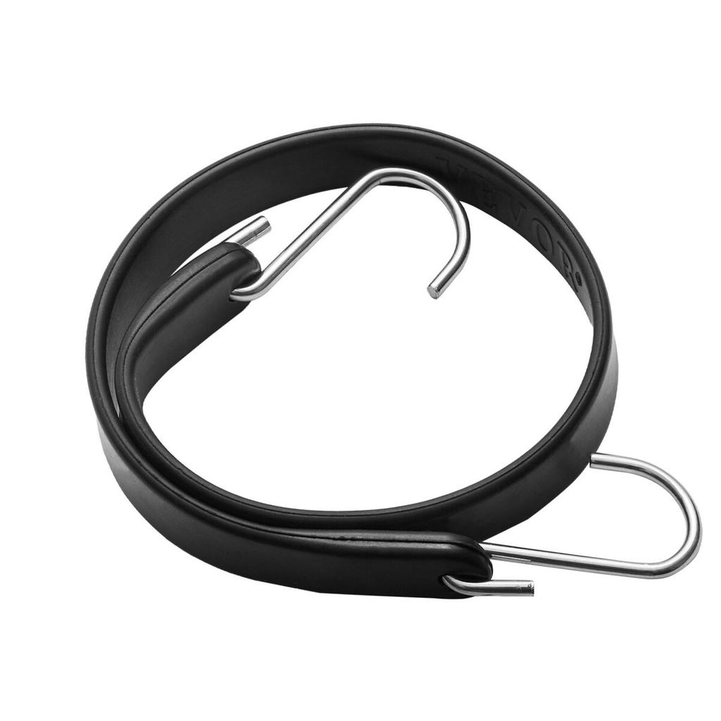 20 Pcs Flat Bungee Cord Set 20 mm Heavy Duty Bungee Straps with S-Hook