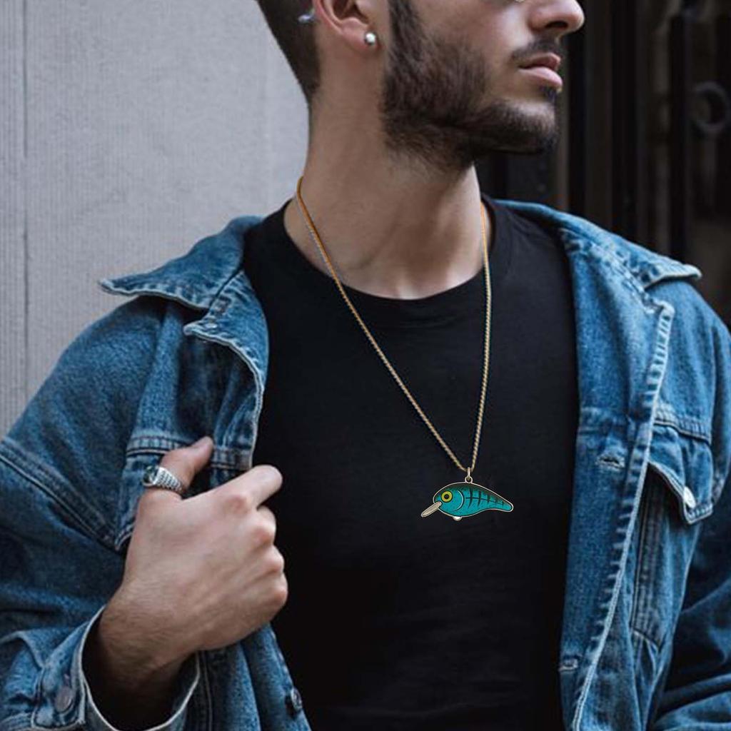 Fish Shape Pendant 2D Flat Acrylic Christmas Necklace