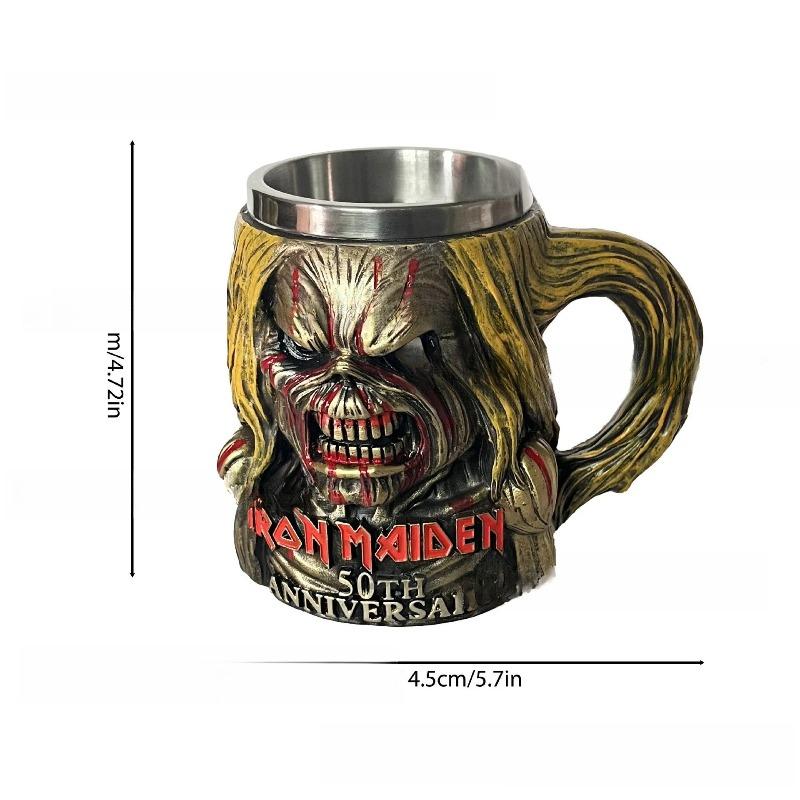 Iron Maiden 50th Anniversary Stainless Steel Coffee Cup with Mark Cup Decoration for Fans