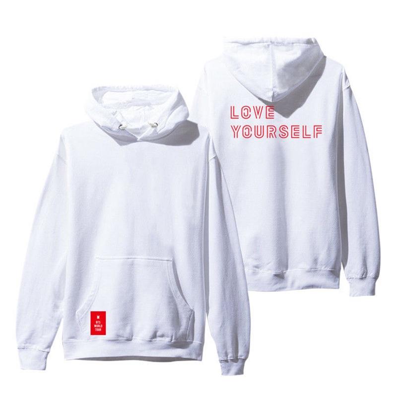 Felpa con cappuccio Kpop Bts World Tour Love Yourself Cappellino Felpa con i membri iconici Jimin Suga Jin V Per i fan