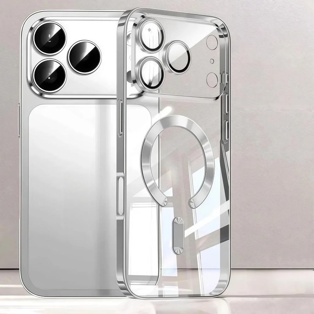 

Magnetic Plating Clear Phone Case For For Iphone 17 Pro Max 17Pro 17 Air For Magsafe Wireless Charge Camera Protection Cover iPhone Air