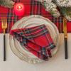 2026 1PC Red Tablecloth Plaid Table Runner Placemat Heat Insulation Mat Christmas Fabric High Temperature Resistant Home Coaster Decoration