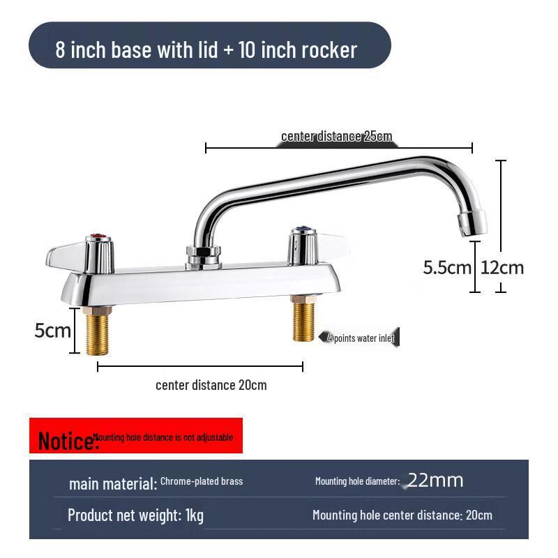 ZISIZ Commercial SUS304 Hot & Cold Kitchen Faucet