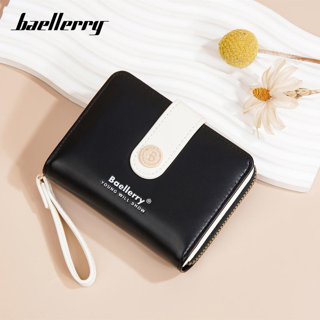 New women's wallet short women's high-end wallet ins women's contrasting color zipper wallet women's pu small wallet women