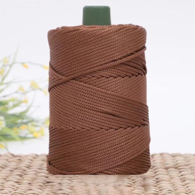 Summer Crochet Yarn Ice Rope 3mm Thread for Hand Knitting Bag Sun Hats Shoes Woven DIY Hook Cushion Silk Medium Thick about 200m