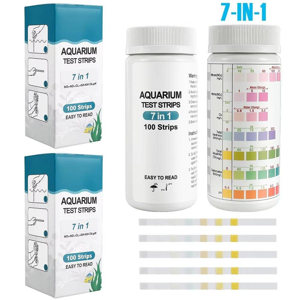 100Pcs 7 In 1 Aquarium Test Strips