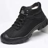 Men's Outdoor Snow Boots Lace-up Cotton Shoes Winter Mens Boots Plush Casual High-top Leather Shoes Male Sneakers New Bota