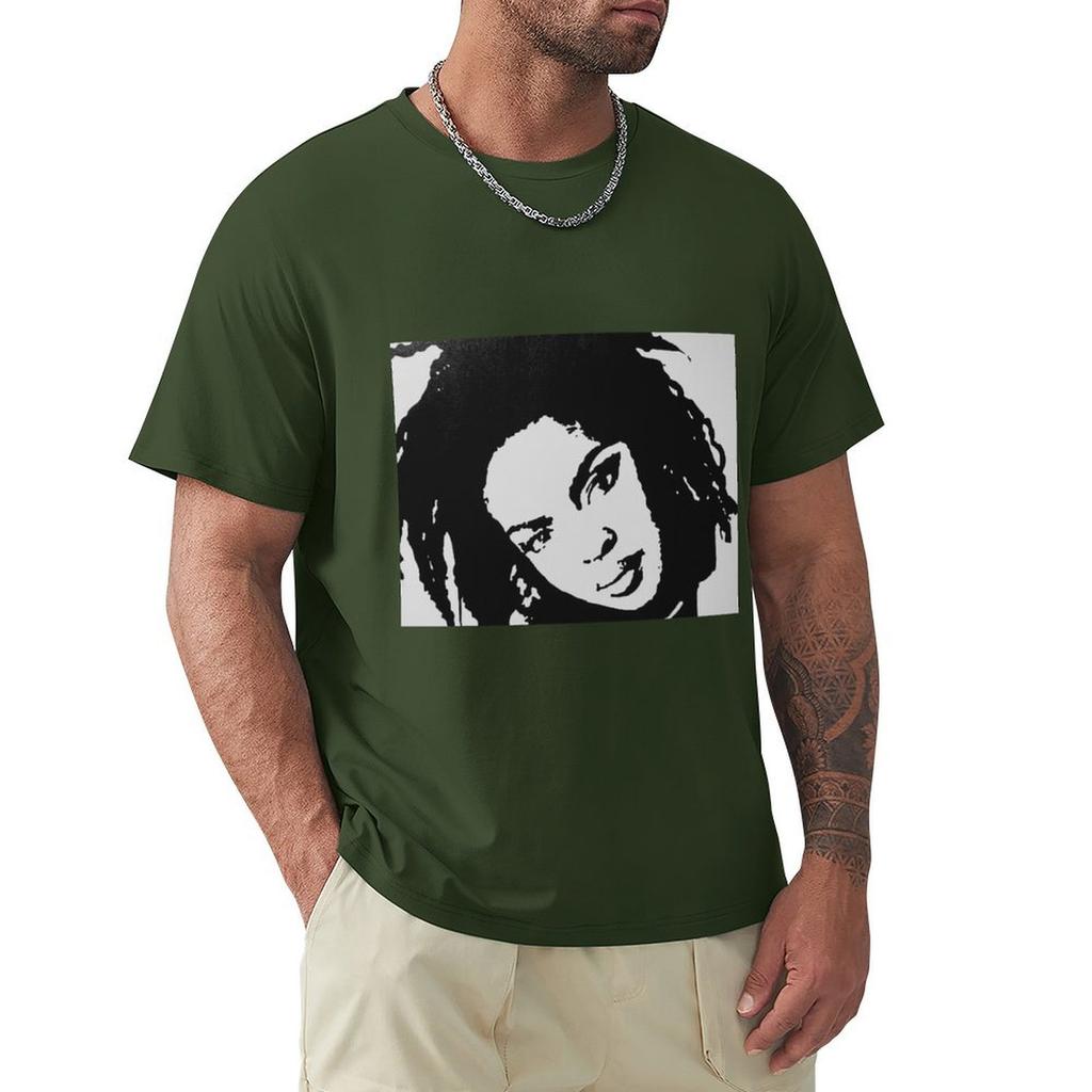 Lauryn Hill T-shirt Vintage Anime T-shirt Skjortor Grafiska T-shirts Träningssweatshirts, Herr