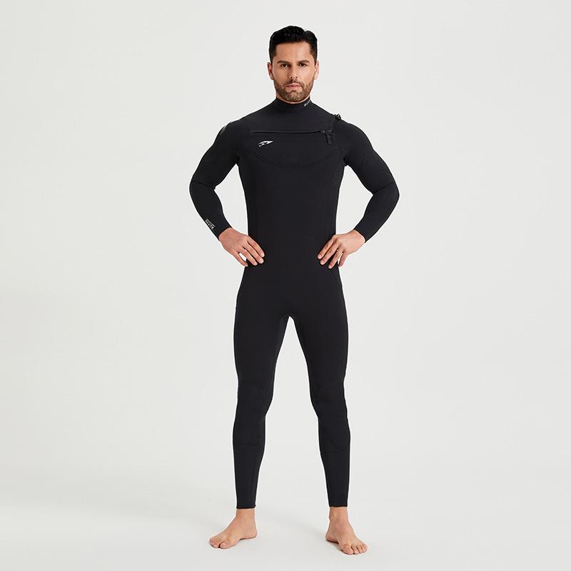2/3mm+Men's And Women's Horizontal Zipper Long Sleeve Pants Adult Anti Cold Clothes Diving Clothes Snorkeling Clothes Surfing Clothes