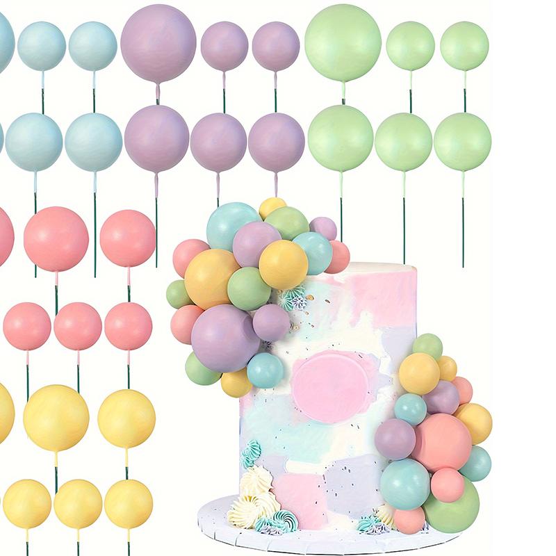 20 szt./Opakowanie 4 cm Piłeczki Toppery na Tort Dekoracje Mini Baloniki Patyczki do Topperów Złote Piłeczki Wykałaczki do Tortu Piłeczki Toppery na Tort Dekoracje Tortowe