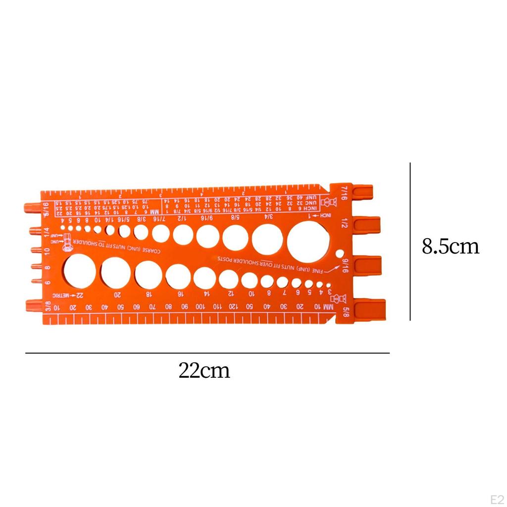 Jauge De Mesure D'Écrous & Vis + Règle D'Écartement 15 Mm – Outil Précis Pour Vérifier Filetages Et Tailles De Boulons