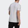 Adidas Graffiti Print Logo Sports Short Sleeve T-Shirt Men Tops White GS4001