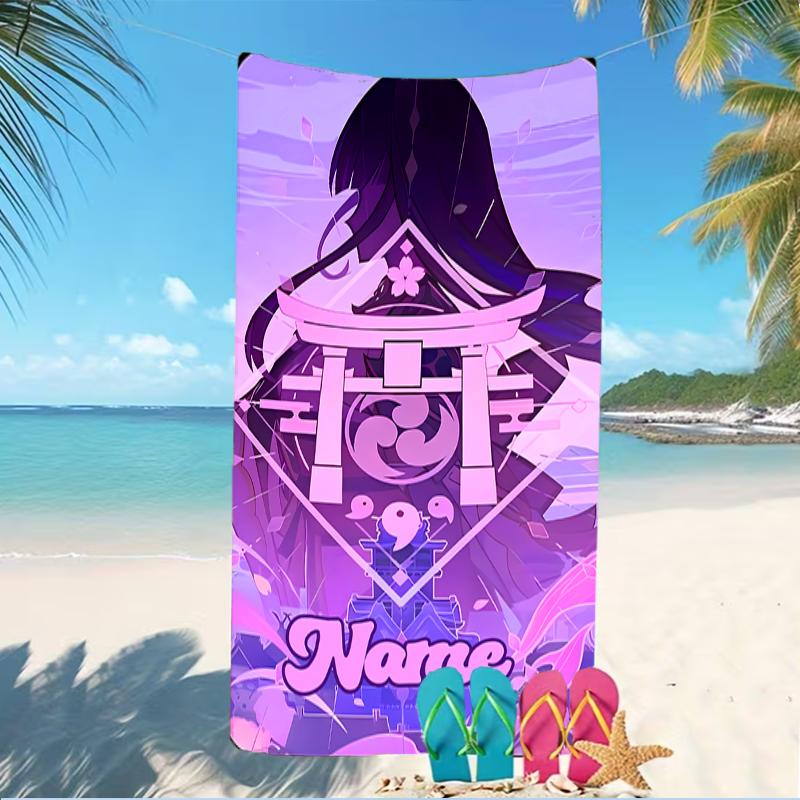 Customizable Personalized Beach Towels Genshin Impact Characters Themed designs.Suitable for the Beach, Yoga, Sports;ideal As Beach Accessories