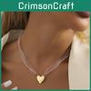Trendy Three Layered Pink Heart Pendant Necklace For Women Perfect Birthday Gift