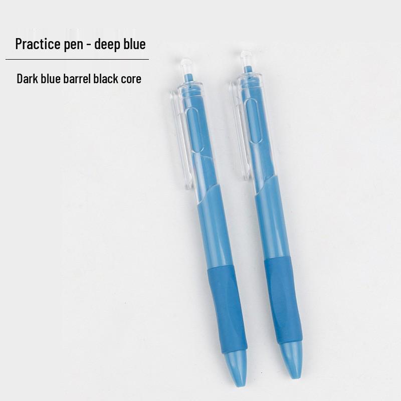 Press-Type Quick-Dry 0.5mm White Pen - Ideal for Students & Exams, Black Ink, Neutral ST Head, Perfect for Signing & Practice