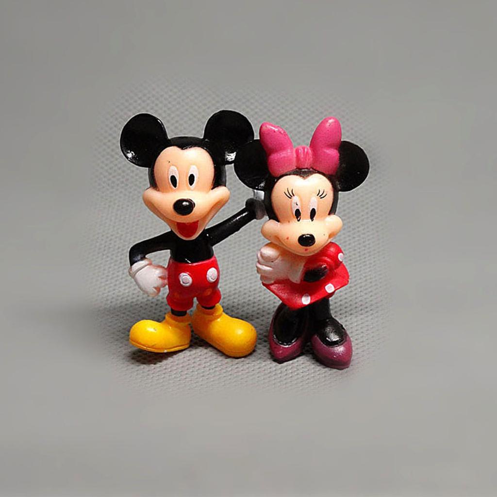 TREXORA Disney Kreslená Figurka Sada 6 Kusů, Mickey Mouse, Minnie Mouse, Kačer Donald, Goofy PVC Figurky, 5,5-5,7 cm, Vícebarevná