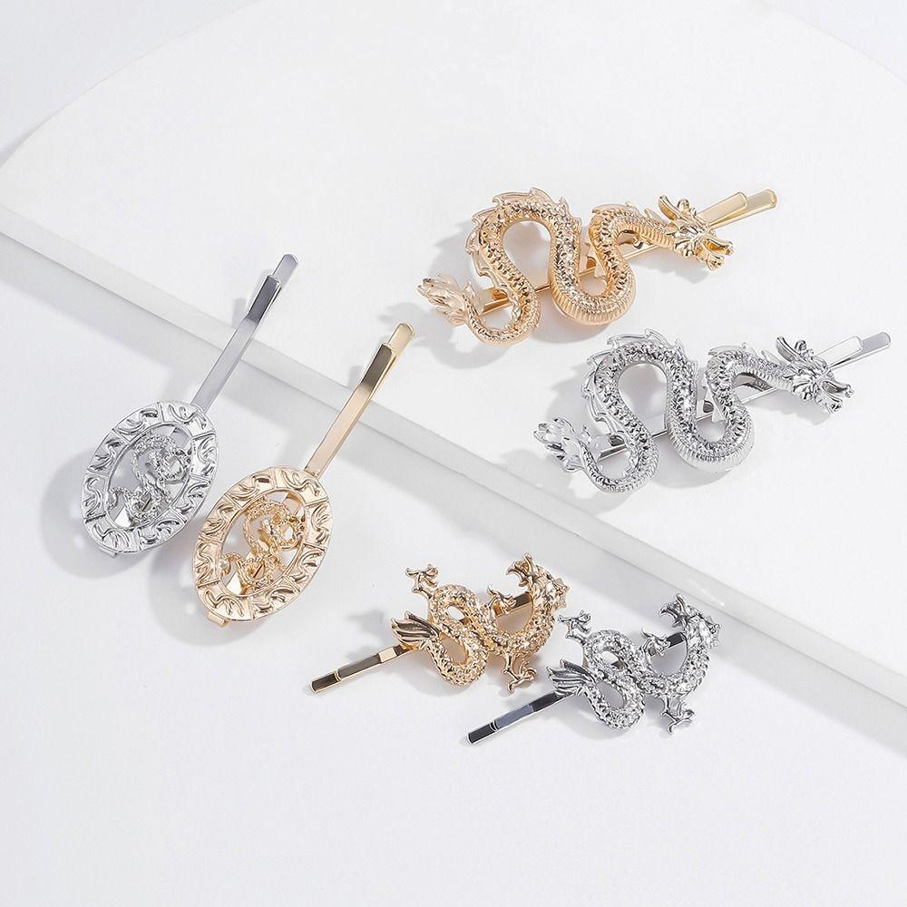 Shape Barrette Chinese Style Headwear Dragon Shape Hairpin Female Hair Accessories Metal Hair Clip