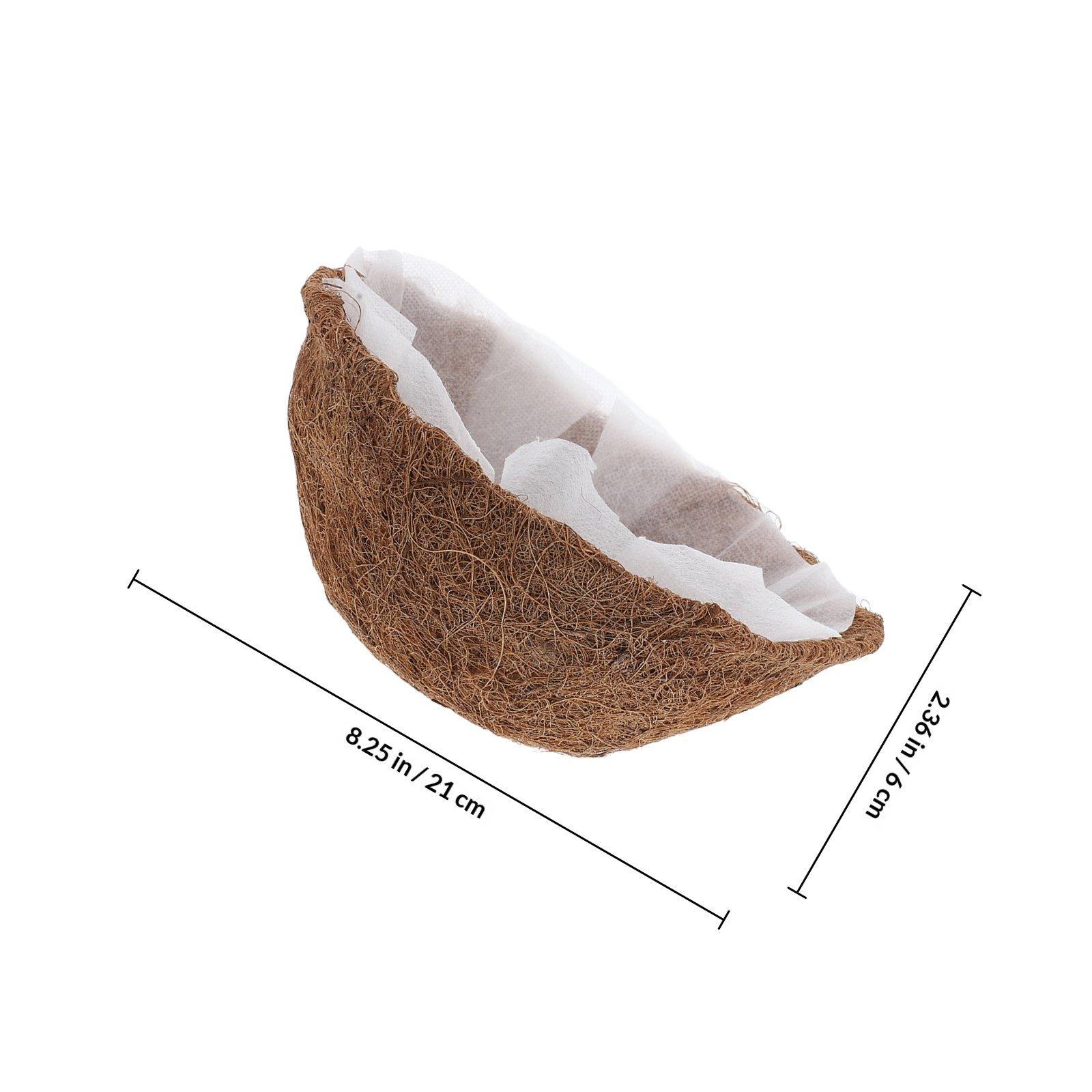 

2Sets Natural Coconut Fiber Hanging Basket Liners Round Planter Liners for Flowers Vegetables Breathable Indoor Outdoor Garden