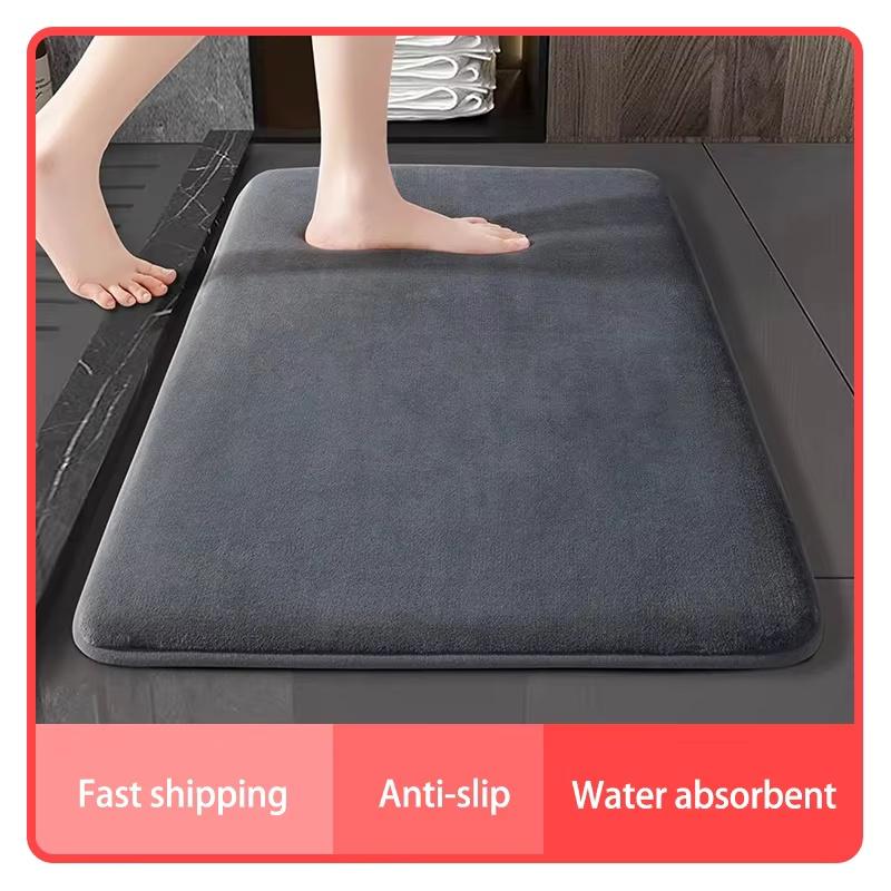 Super Saugfähige Fußmatte Super Saugfähige Badematte Super Anti-Rutsch Korallenvlies Badezimmer Fußmatte Fußabtreter Badezimmer Rutschfeste Matte