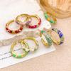 Unique Enamel Dot Open Ring Chinese Style Adjustable Ring Elegant Bohemian Ring  Women