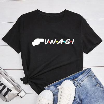 Unagi with Colored Dots T-Shirt Women Friends  Tshirt Harajuku Summer Women's Tee Shirt  Streetwear