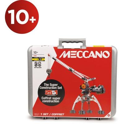 Meccano Construction Set - Metal - 638 Pieces - 10 Years + - 25 Models + Case