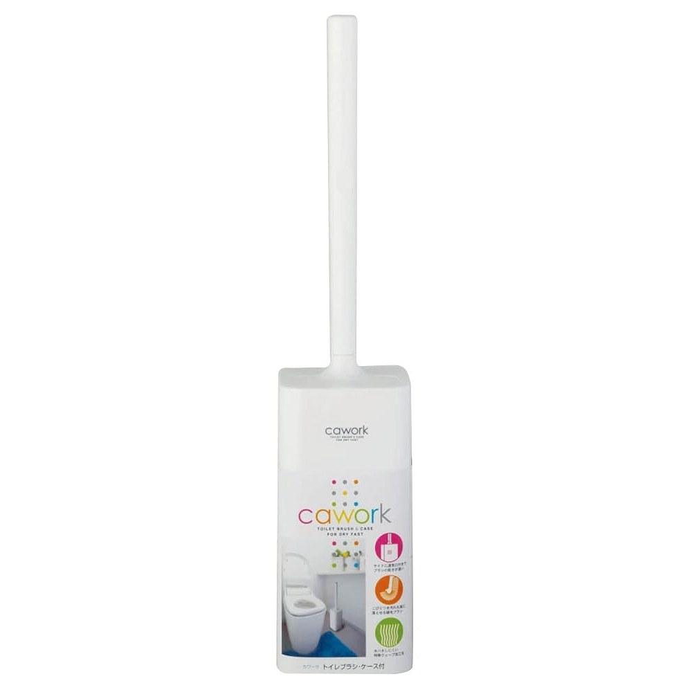 KOKUBO Kawark Toilet Brush with Case White Water Splash Resistant Made in Japan
