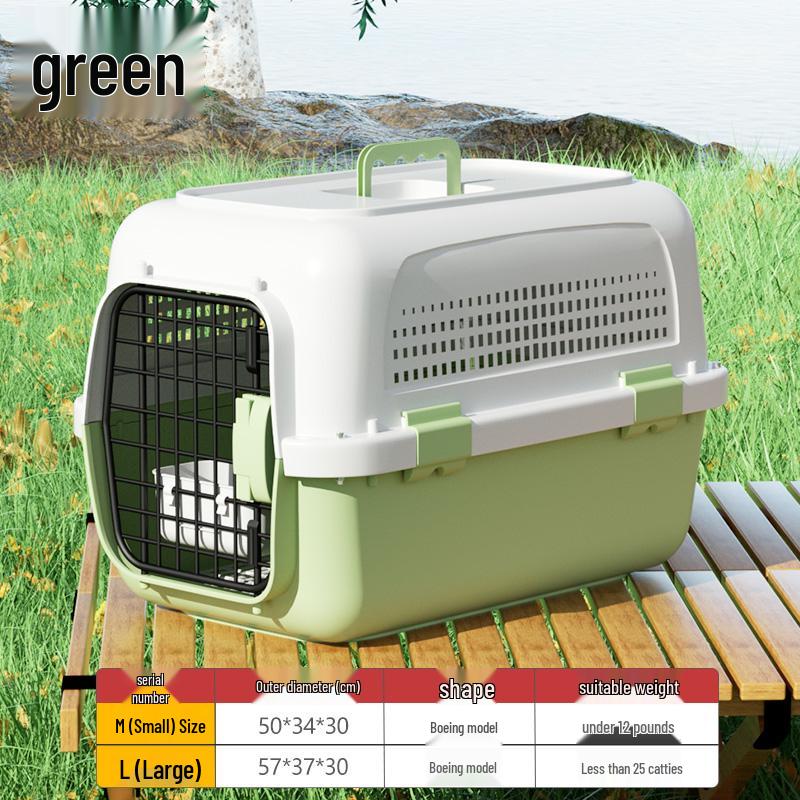 Portable Pet Carrier Cage for International Air Travel - Suitable for Cats and Small to Large Dogs