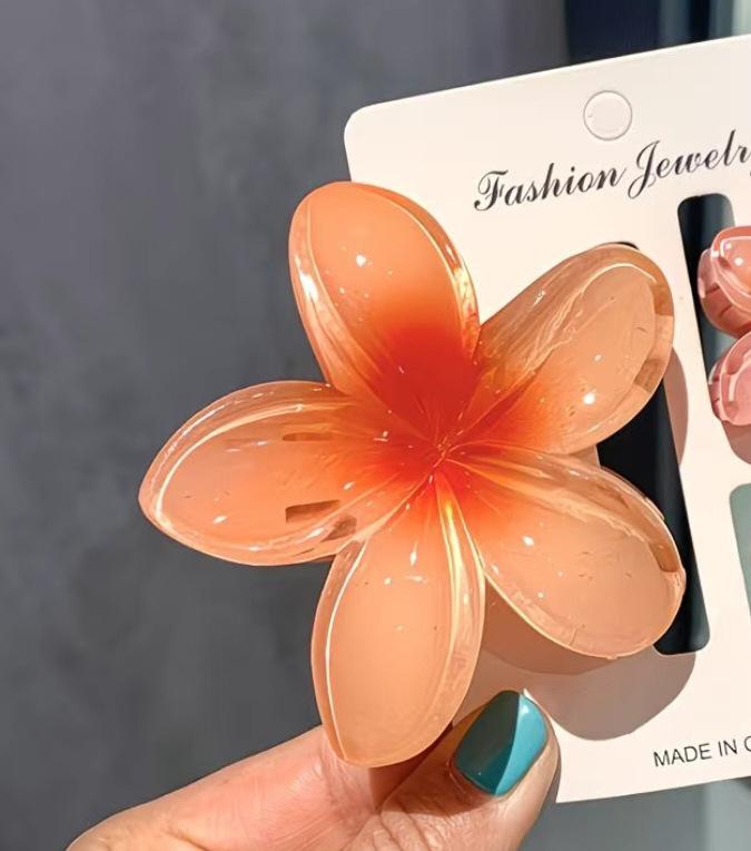 Vintage Damen Mehrfarbige Frangipani Fee Haarspange
