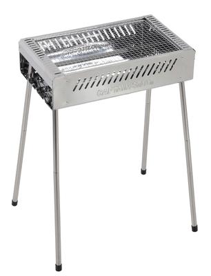 CAPTAIN STAG BBQ Stainless Steel Grill 500 Person Easy Grill, [3-4 Capacity], 2-stage High/low Height, Assembly, Lightweight, UG-67