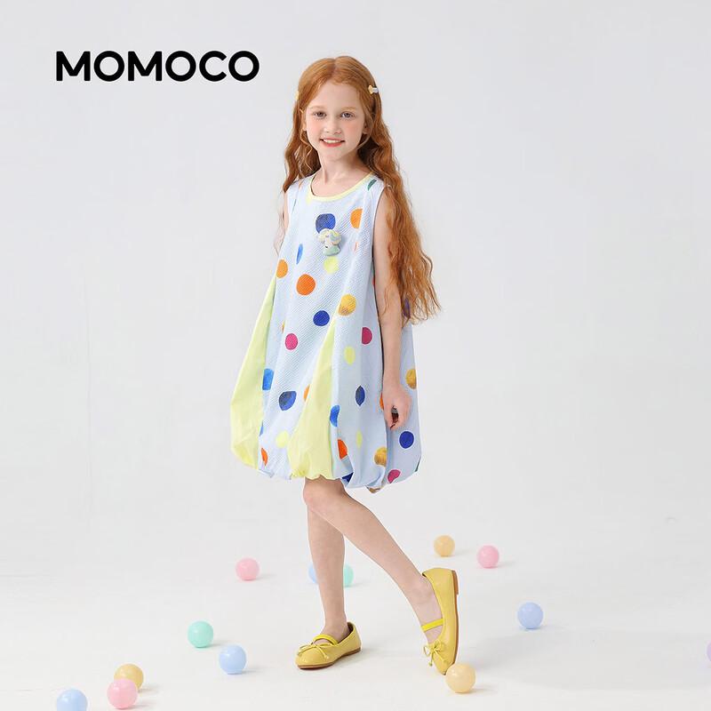 MOMOCO Girls' Polka Dot Sleeveless Dress