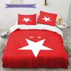 SK Prague Slavia Pattern Bedding,Quilt Set Quilt Cover Pillowcase Home Birthday Gift (1 * Duvet Cover + 2 * Pillowcase, Without Core)