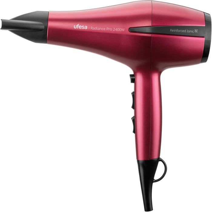 Sèche-cheveux - UFESA - Radiance Pro - 2400W - Moteur AC - Technologie Ionique - Rouge