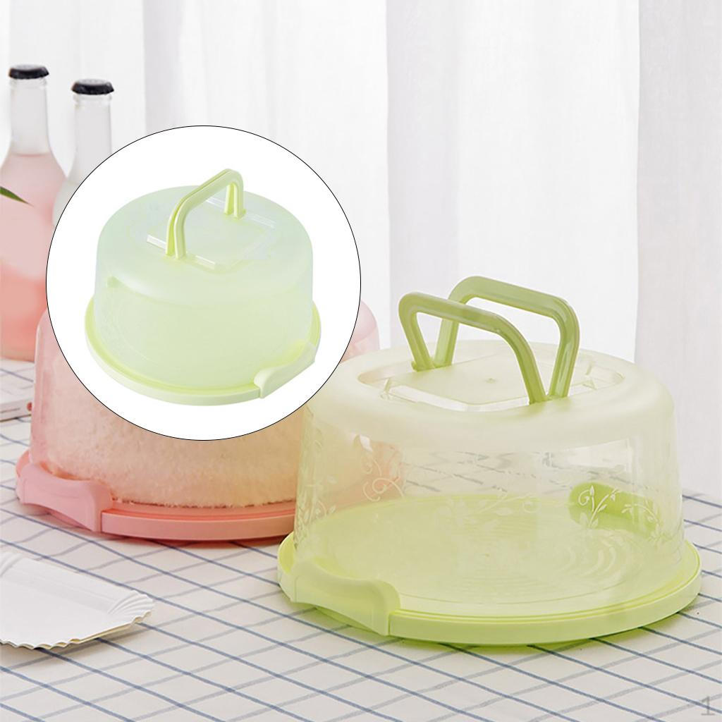 Переноска для торта на торт до 8 дюймов. Модная подставка служит подносом из пяти секций зелёный