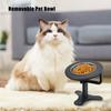 Raised Cat Food Bowl Adjustable Tilted Stainless Steel Pet Bowl Non-slip Elevated Cat Feeder for Indoor Cats Dogs