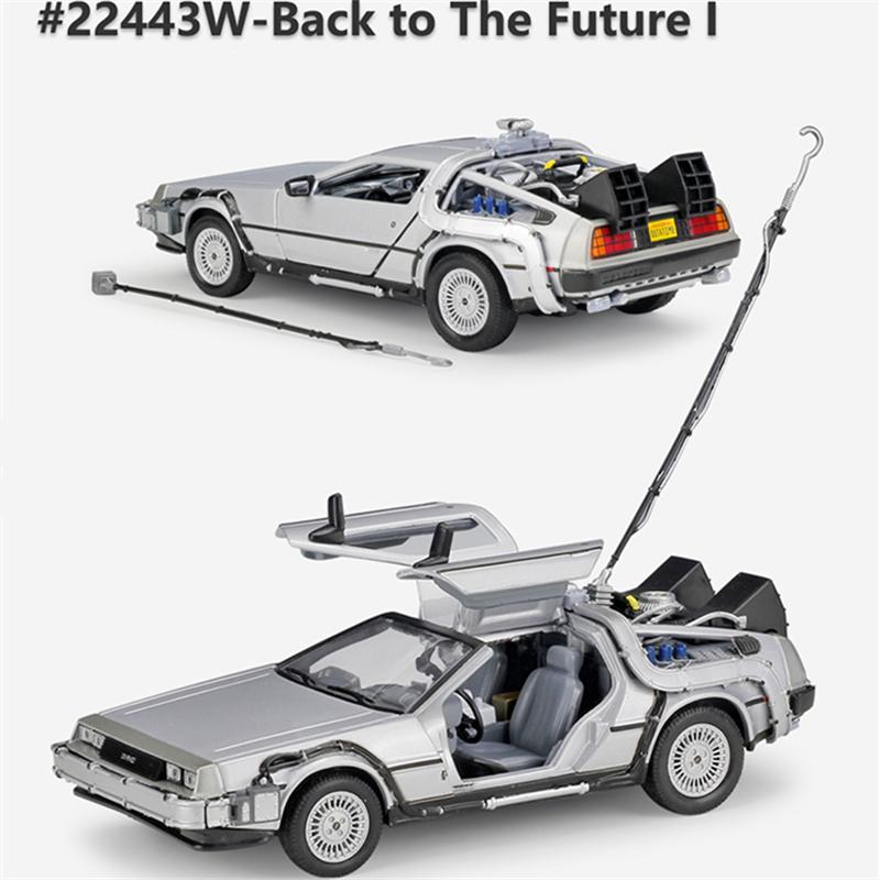 

Welly 1:24 DMC-12 DeLorean Time Machine Back to the Future Alloy Race Car Model Diecast Metal Sports Car Vehicle Model Kids Gift